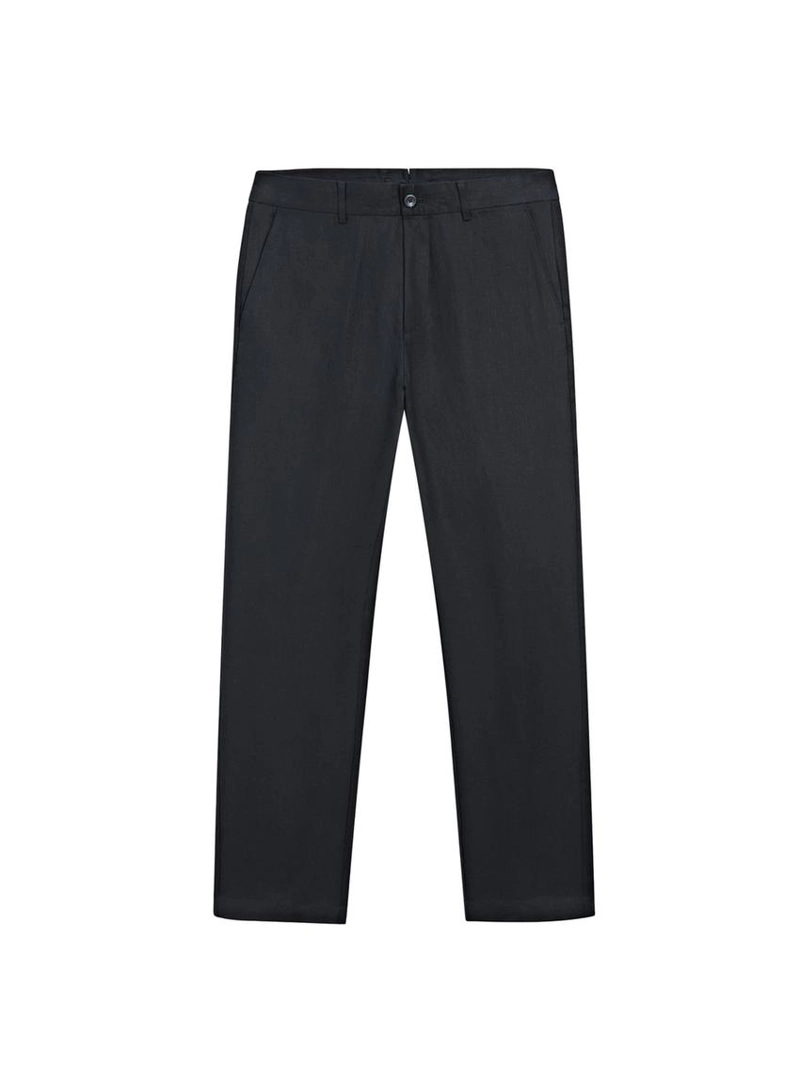 Брюки из льна с зауженным кроем