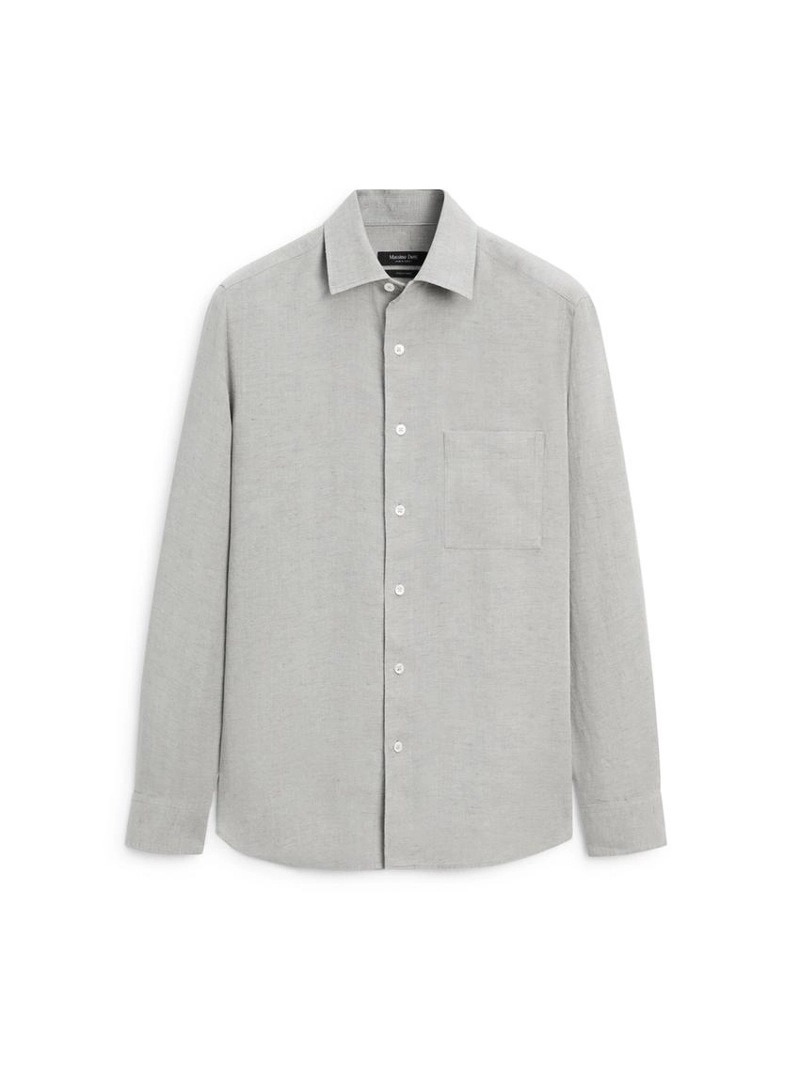 Рубашка из 100% льна с карманом
