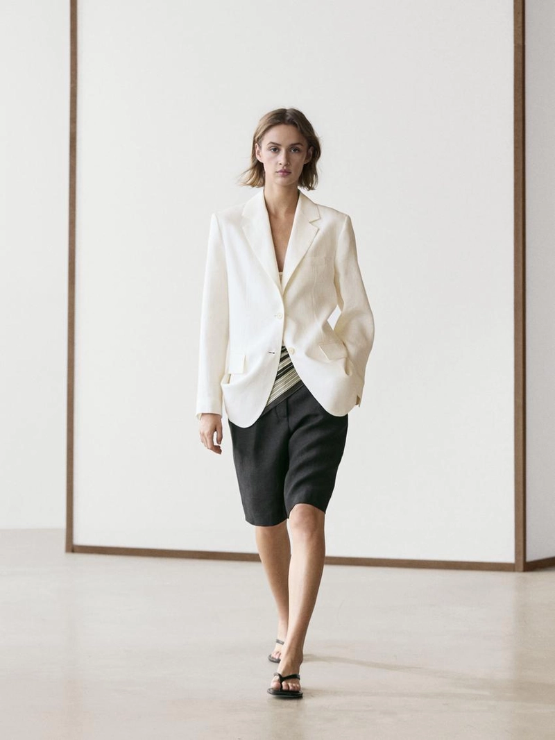 Длинные бермуды из льна