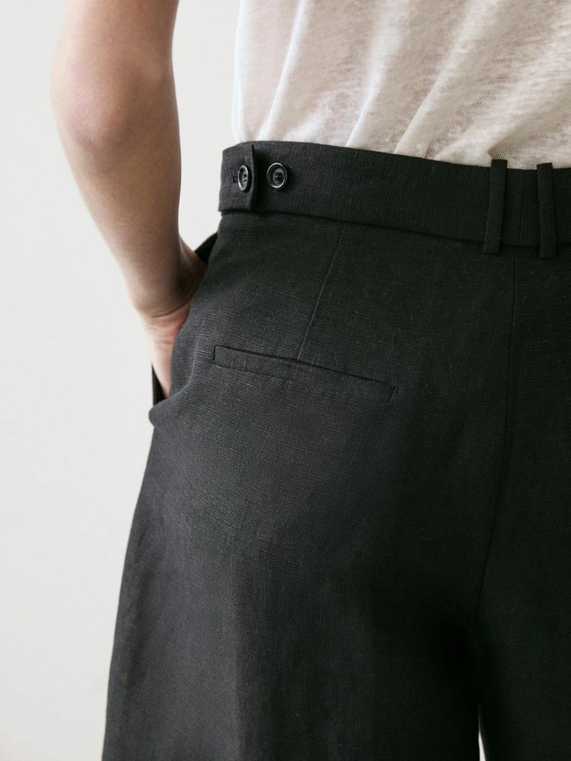 Длинные бермуды из льна