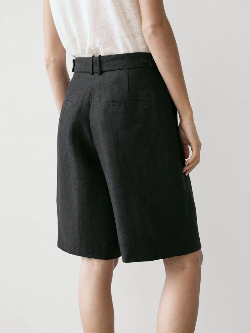 Длинные бермуды из льна