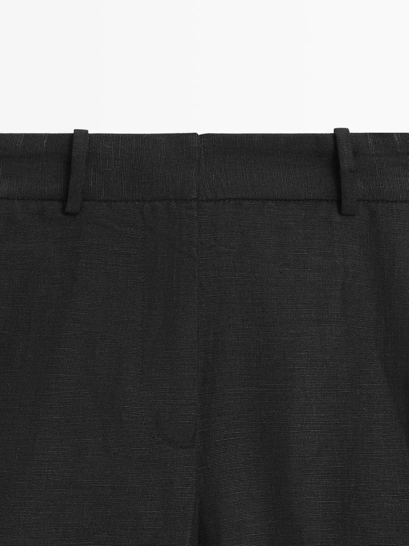 Длинные бермуды из льна