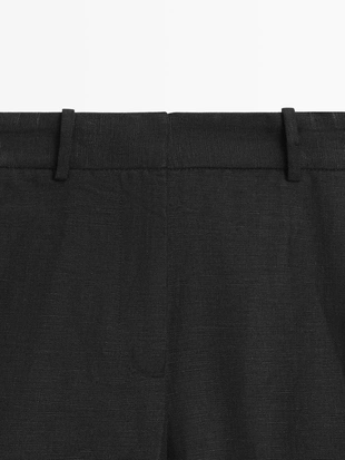 Длинные бермуды из льна- Заказать в России