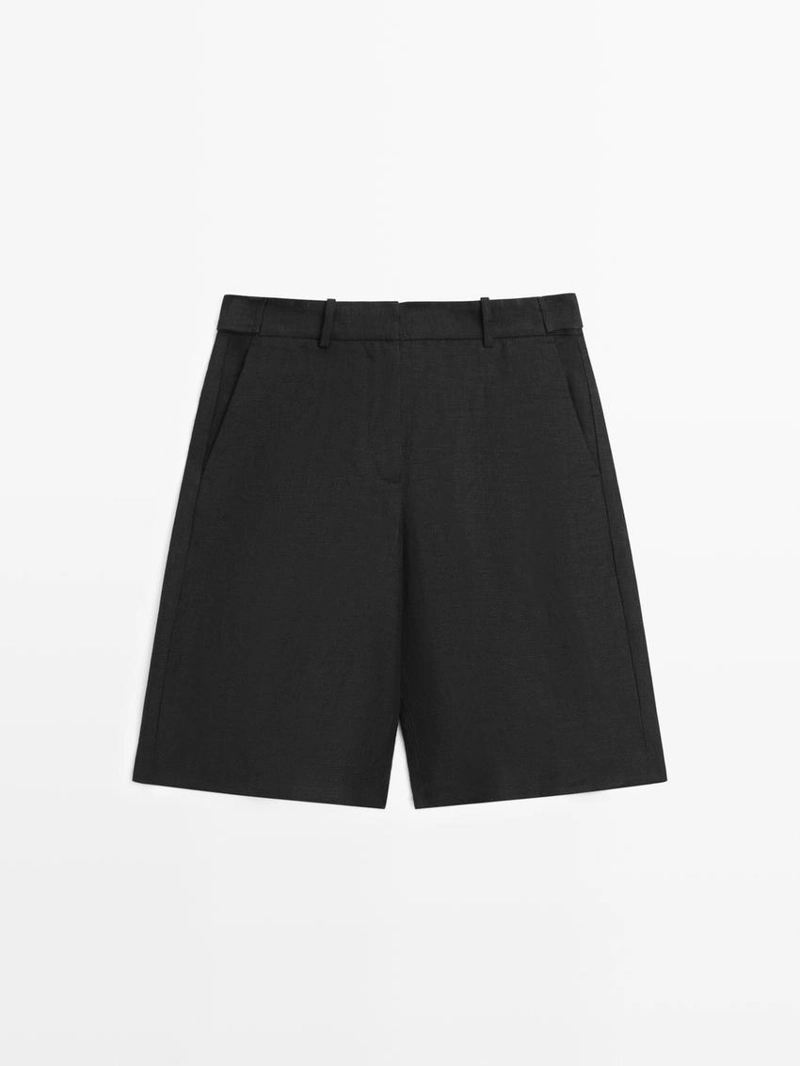 Длинные бермуды из льна