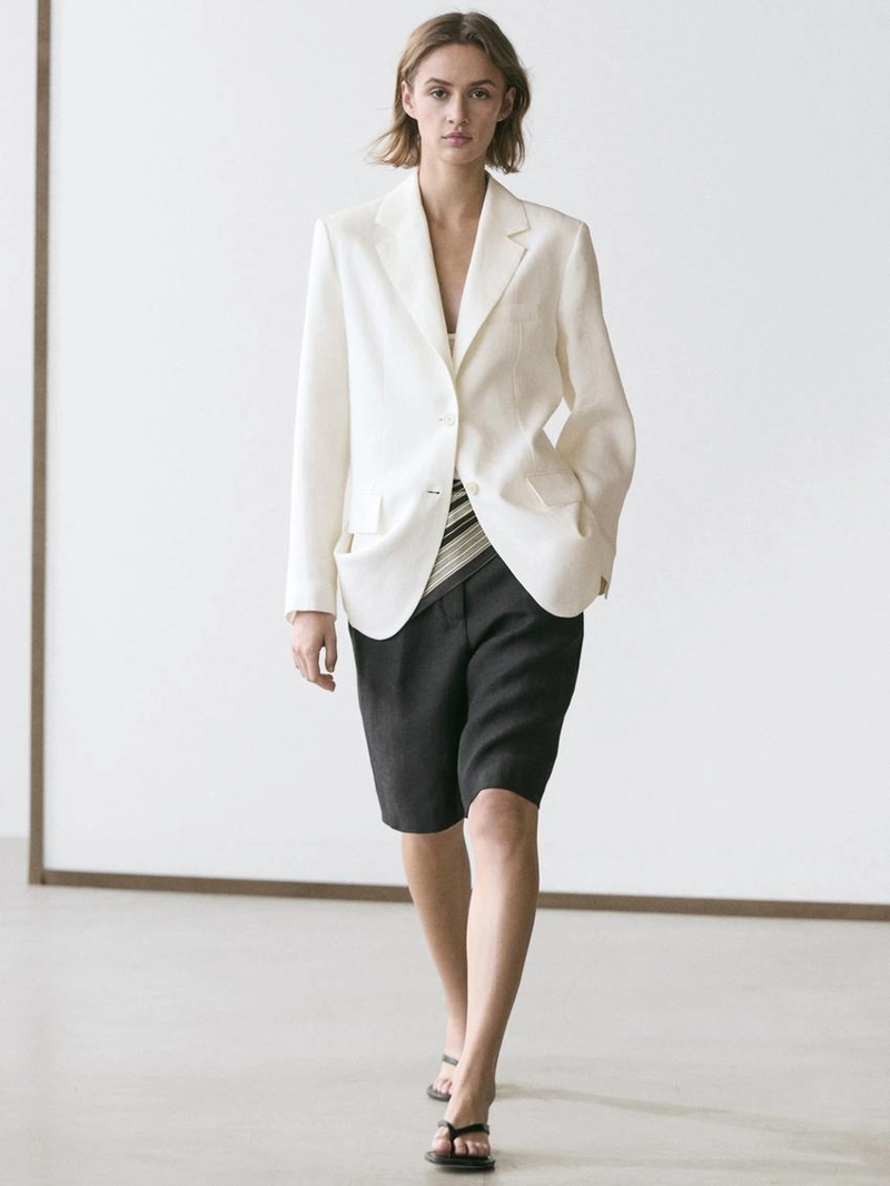 Длинные бермуды из льна