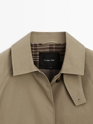 Пальто оверсайз с клетчатой подкладкой- Заказать в России