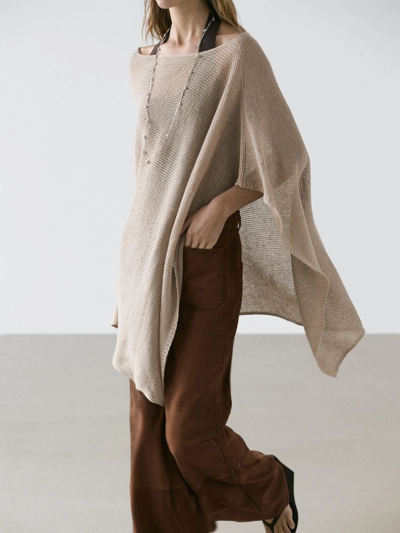 Полупальто из льняной смесовой ткани