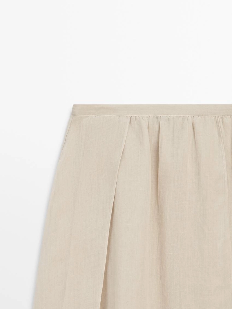 Юбка миди из смесового шелка