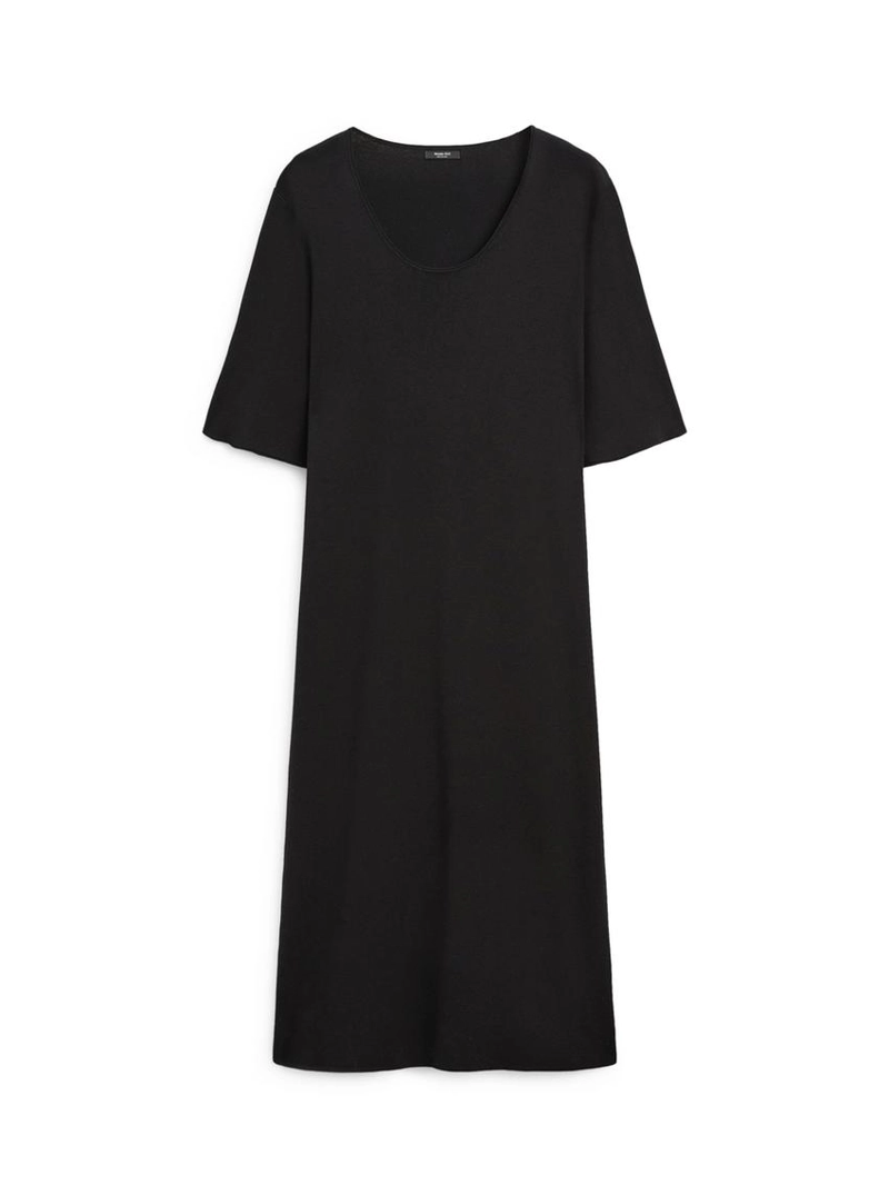 Платье миди с деталями на рукавах