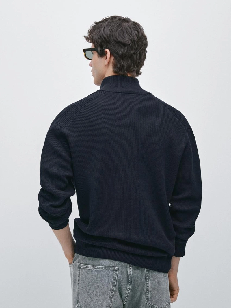 Кардиган с застежкой-молнией из хлопкового трикотажа