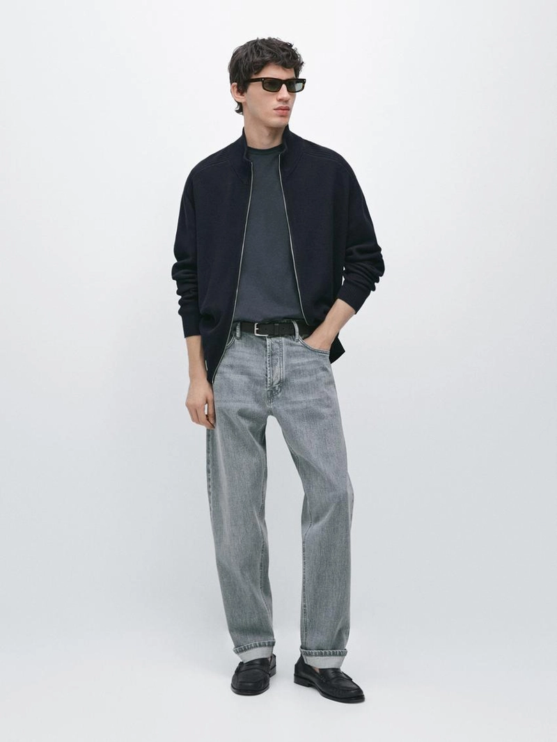 Кардиган с застежкой-молнией из хлопкового трикотажа