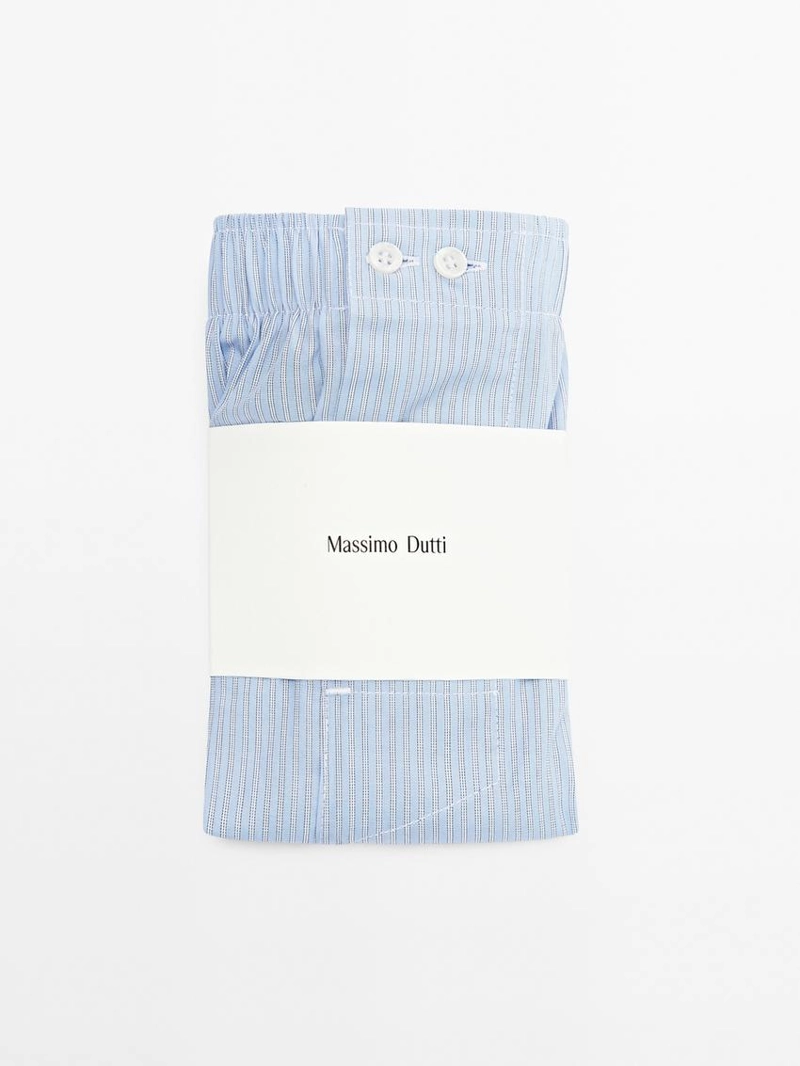 Полосатые печатные боксеры