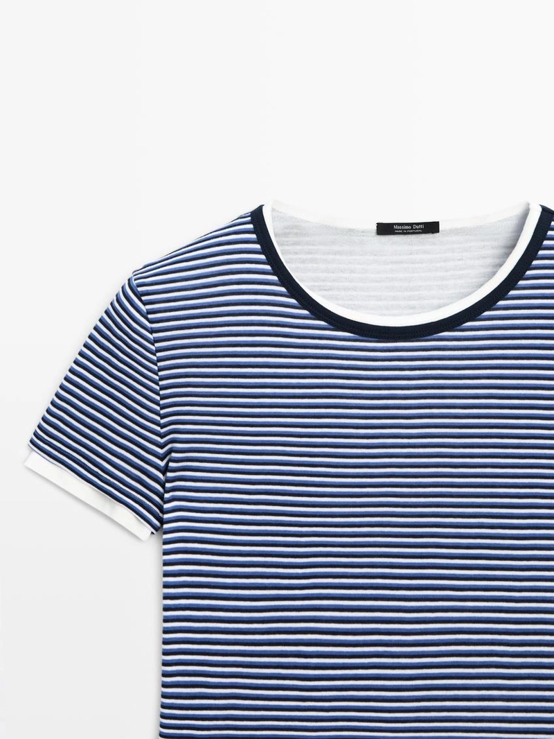 Футболка в полоску с коротким рукавом