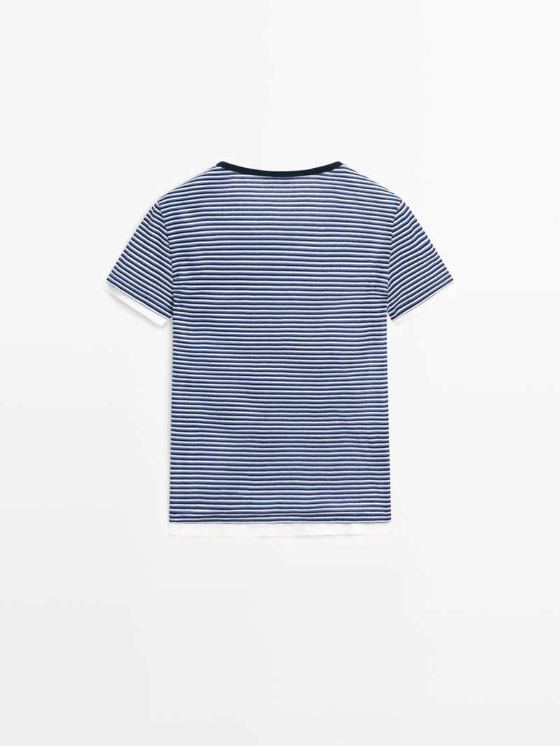 Футболка в полоску с коротким рукавом