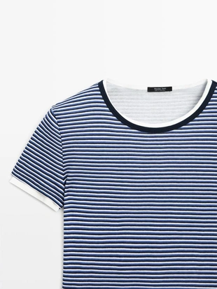 Футболка в полоску с коротким рукавом- Заказать в России