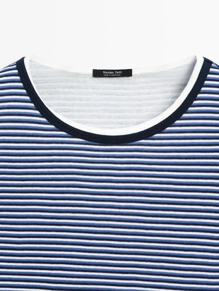 Футболка в полоску с коротким рукавом- Заказать в России