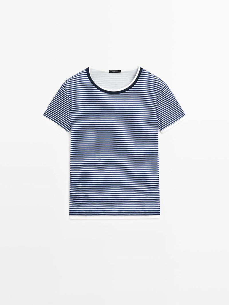 Футболка в полоску с коротким рукавом