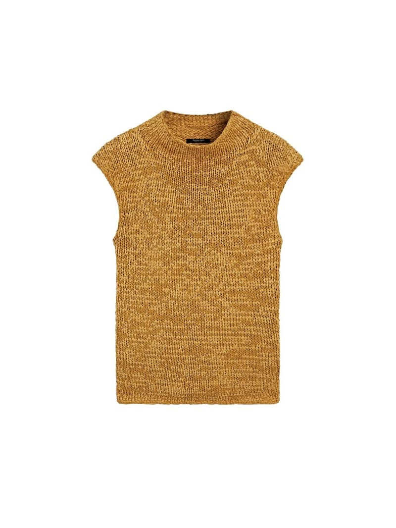 Топ из хлопкового микса в грубой вязке