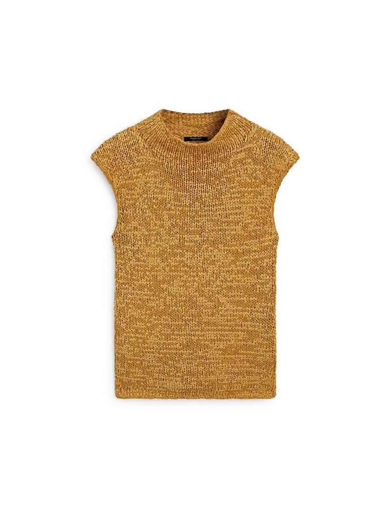 Топ из хлопкового микса в грубой вязке