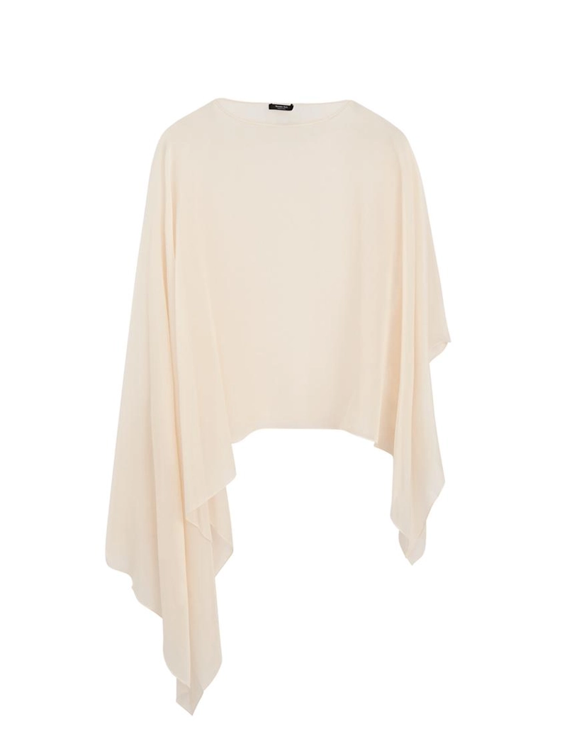 Косынка из шелка с асимметричным кроем