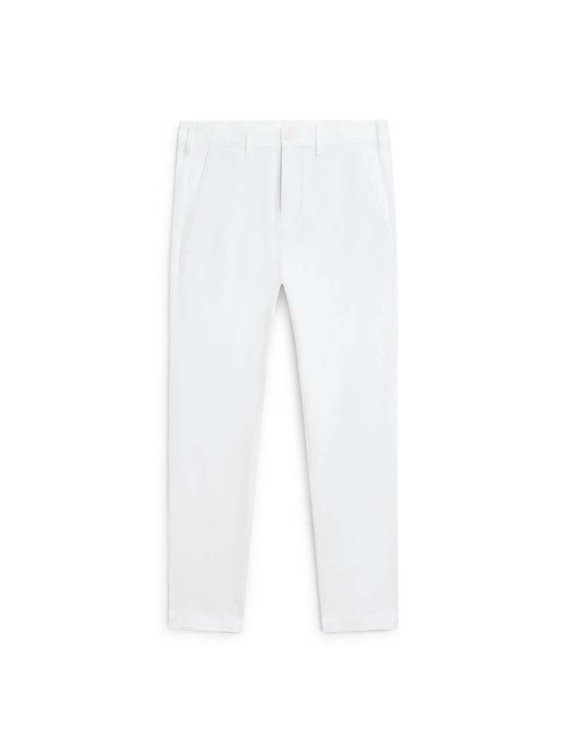 Хлопковые брюки приталенного кроя из смесовой ткани