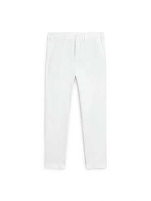 Хлопковые брюки приталенного кроя из смесовой ткани- Заказать в России