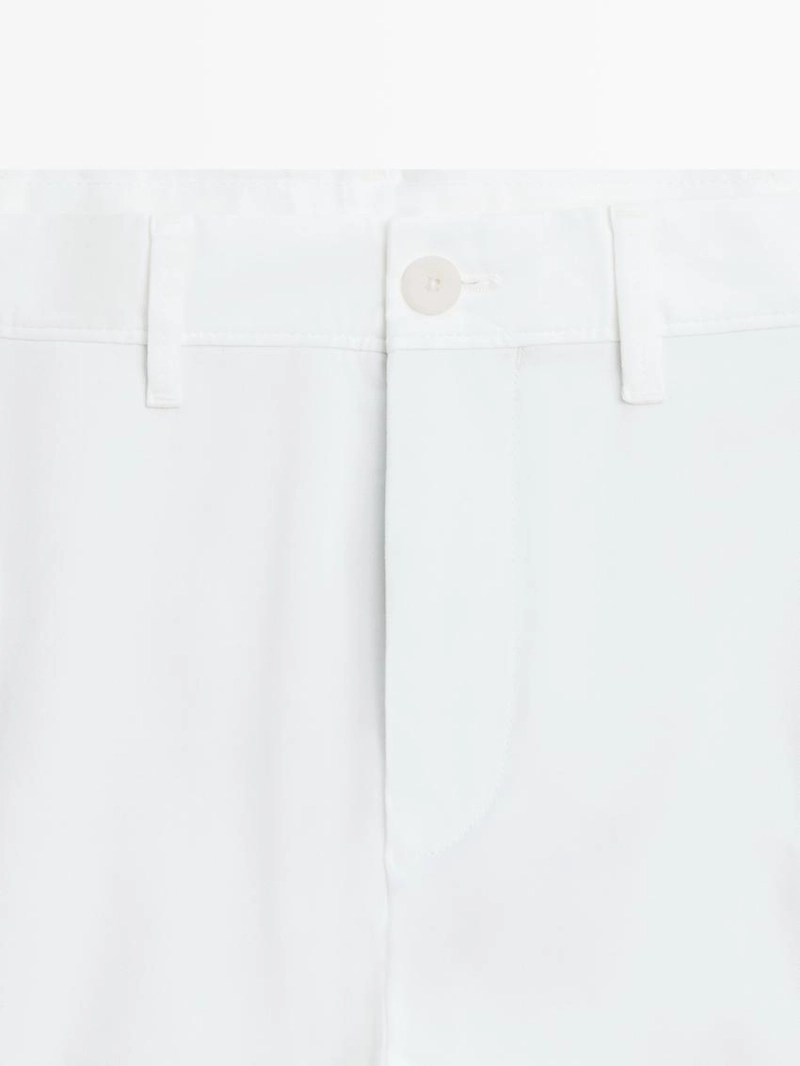 Хлопковые брюки приталенного кроя из смесовой ткани