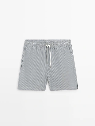 Плавки с полосатыми деталями- Заказать в России