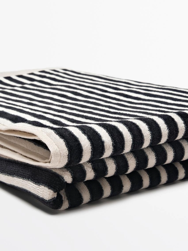 Полотенце из хлопка в полоску