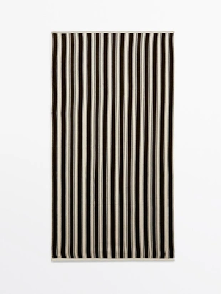 Полотенце из хлопка в полоску- Заказать в России