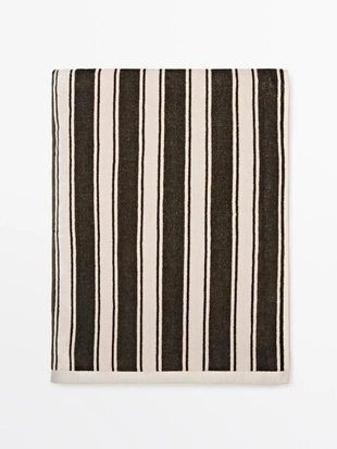 Полотенце из хлопка в полоску- Заказать в России