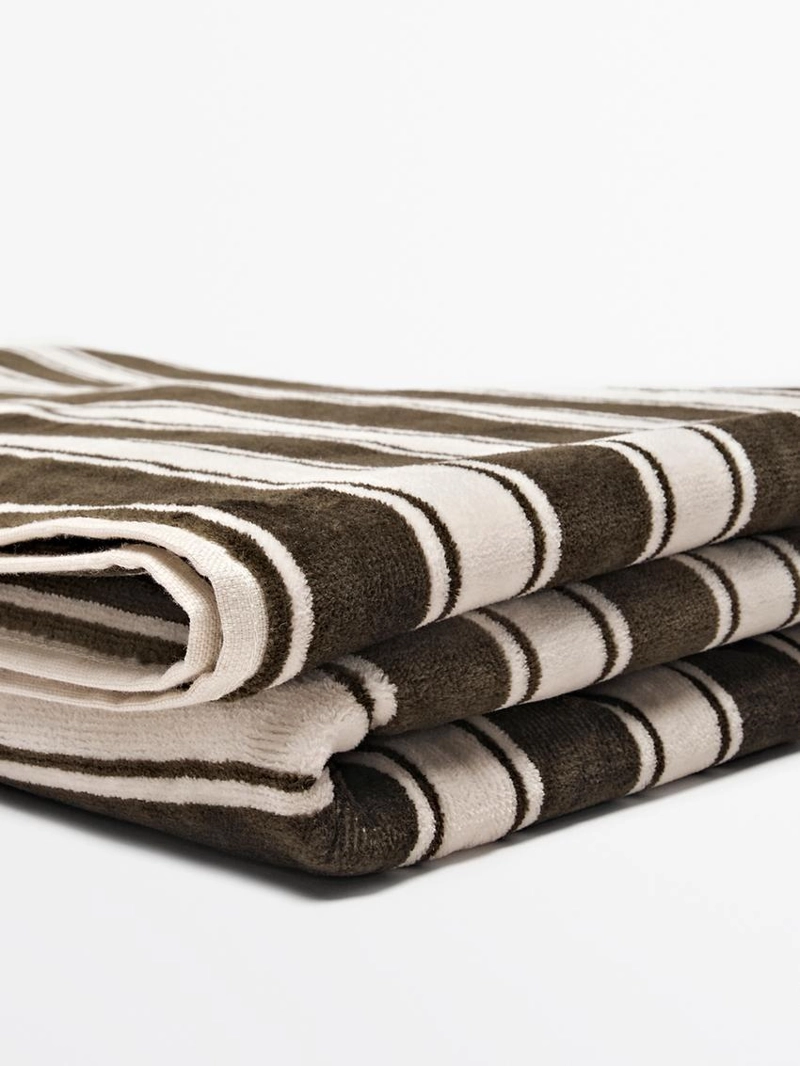 Полотенце из хлопка в полоску