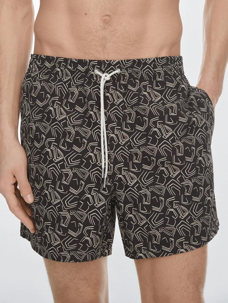 Плавки с абстрактным узором