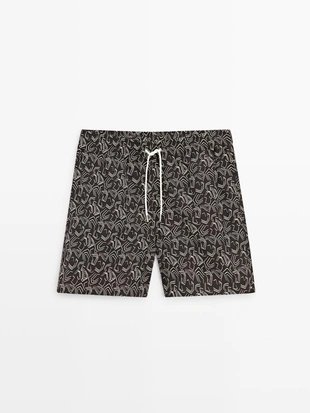 Плавки с абстрактным узором- Заказать в России