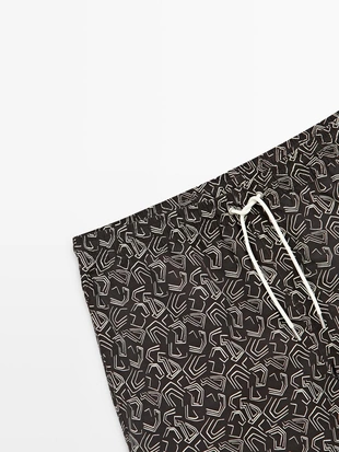 Плавки с абстрактным узором- Заказать в России