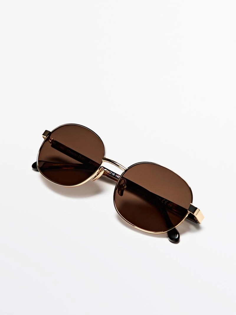 Солнечные очки с круглой оправой под пантеру из металла