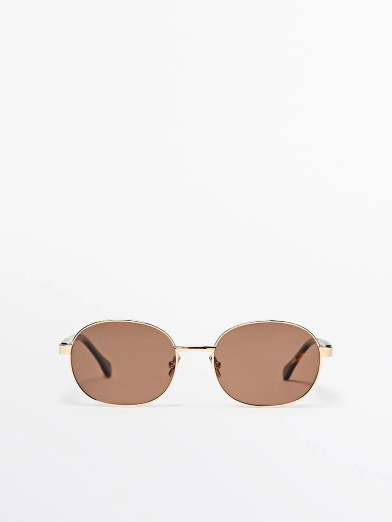 Солнечные очки с круглой оправой под пантеру из металла