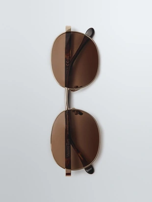 Солнечные очки с круглой оправой под пантеру из металла- Заказать в России