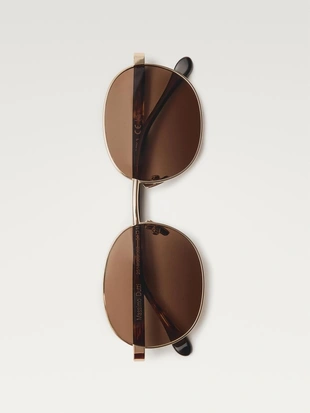 Солнечные очки с круглой оправой под пантеру из металла- Заказать в России