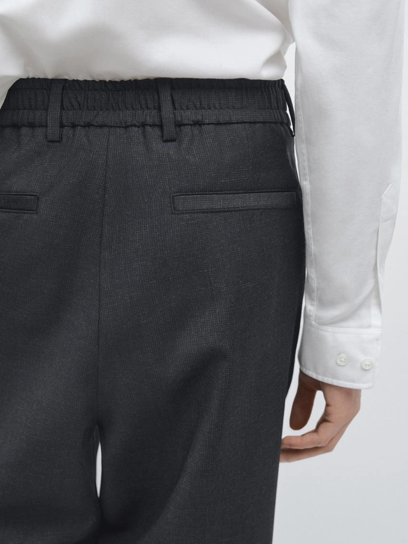 Брюки из шерсти в клетку