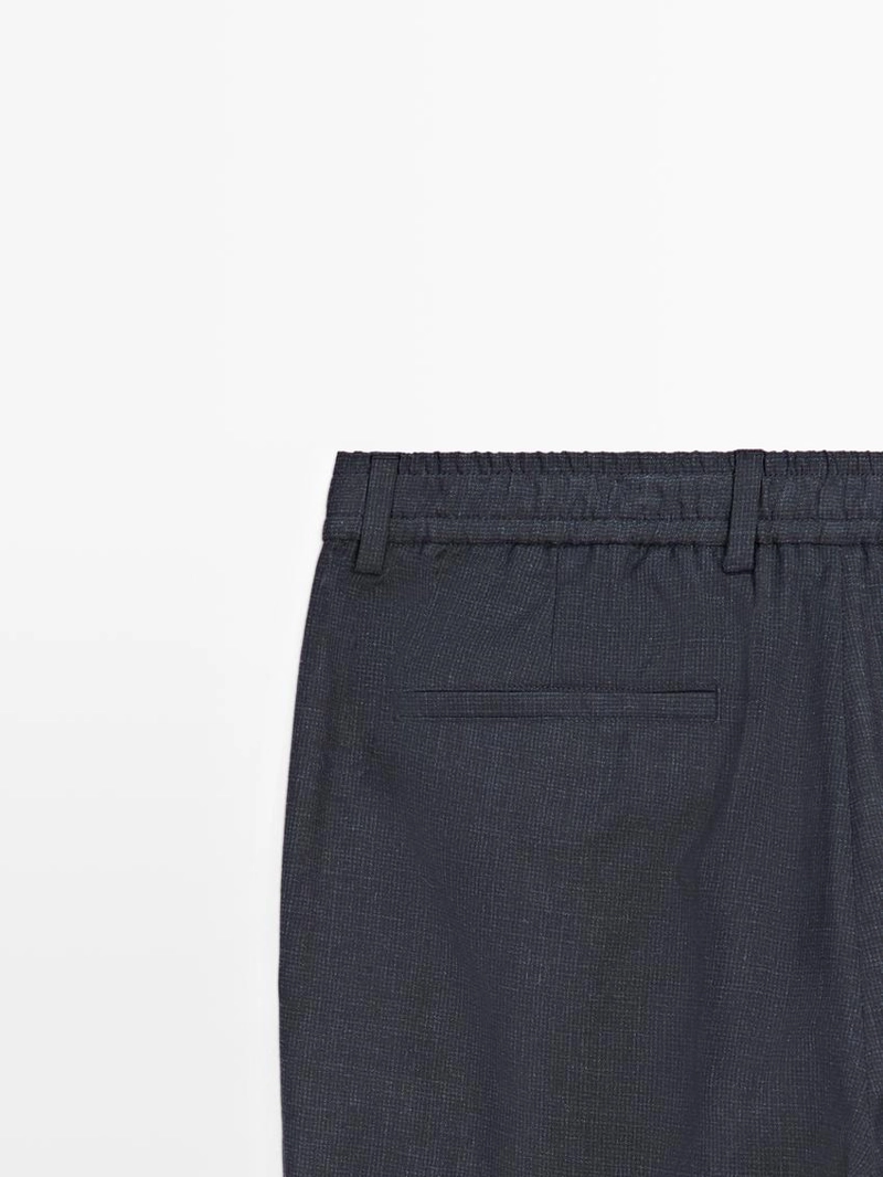 Брюки из шерсти в клетку