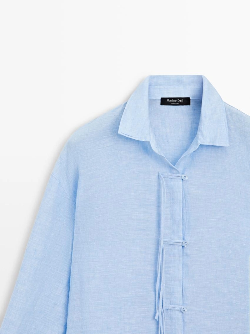 Рубашка из 100% льна flowing