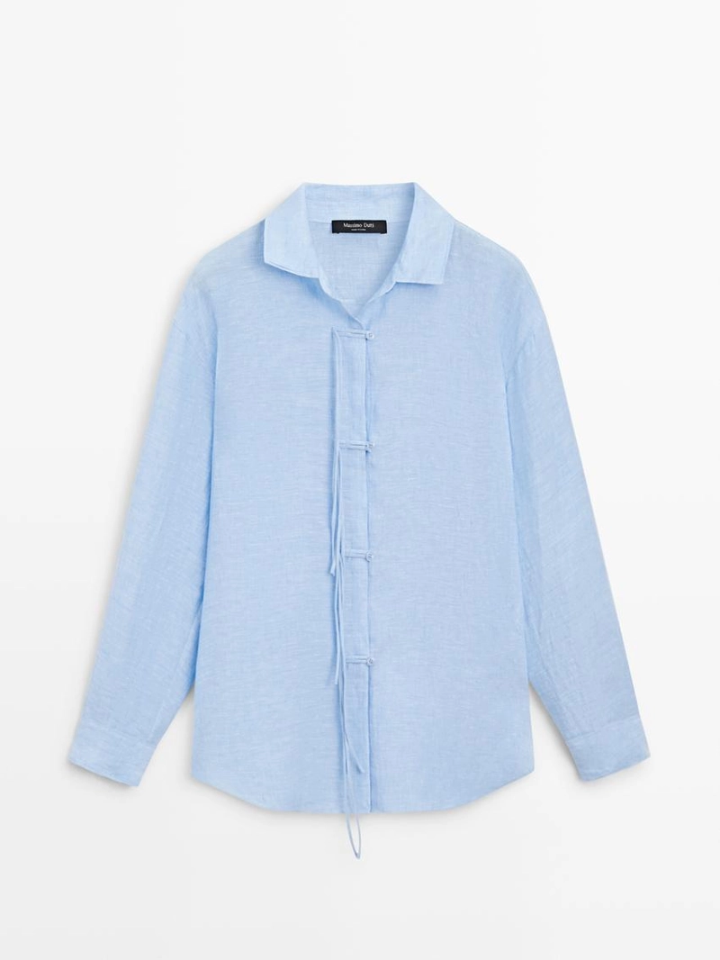 Рубашка из 100% льна flowing