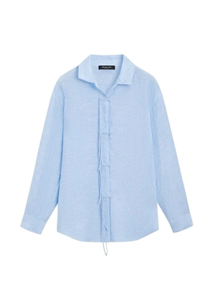 Рубашка из 100% льна flowing- Заказать в России