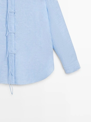 Рубашка из 100% льна flowing- Заказать в России