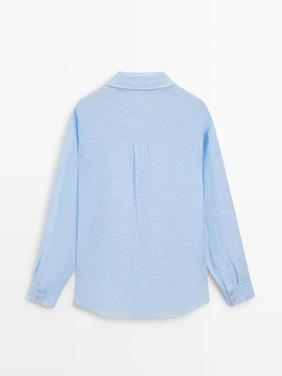 Рубашка из 100% льна flowing- Заказать в России