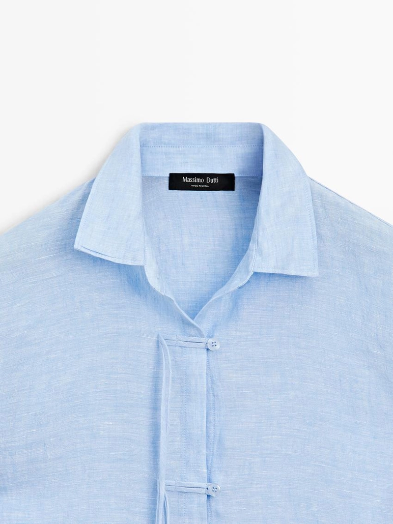 Рубашка из 100% льна flowing