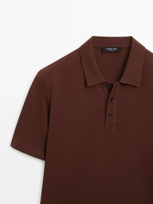 Поло из микротекстурированного хлопкового трикотажа- Заказать в России