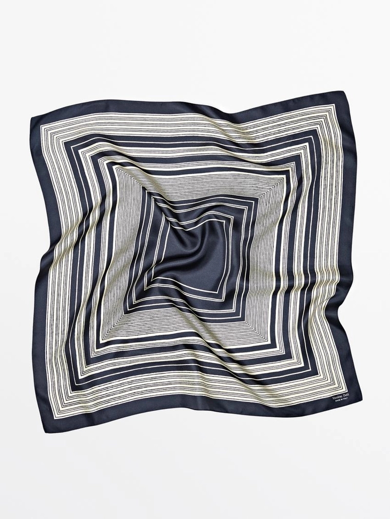 100% шелковый полосатый шарф