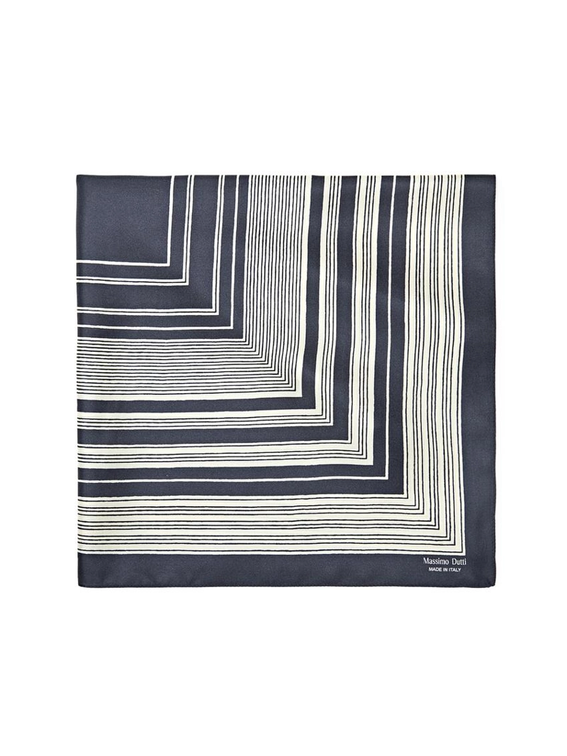 100% шелковый полосатый шарф